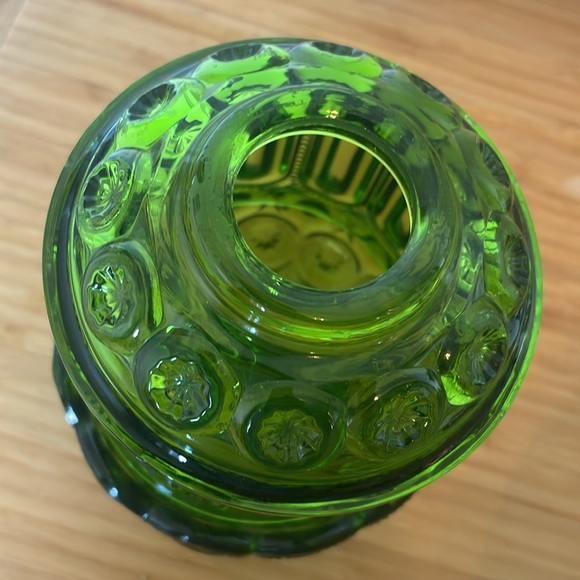 Vintage LE Smith Green Moon and Stars Two Piece Fairy Lamp - Picture 3 of 6